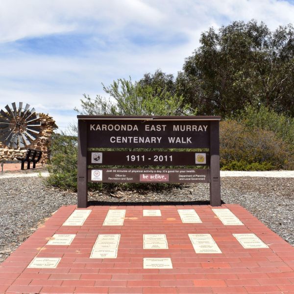 Centenary walk sign